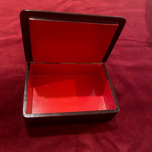 Russian lacquer box with handmade painting "Ruslan and Ludmila"