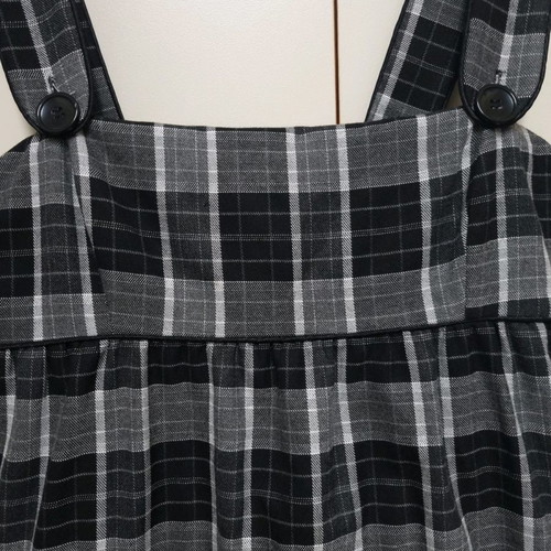 Winter wool dress with straps and zipper, size L, new