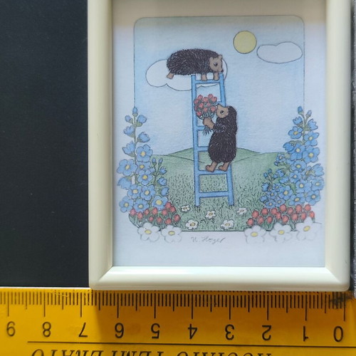 Miniature Drawings set of 3 used with plastic frames