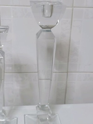 Bohemian crystal candlesticks new 25 cm and 30 cm