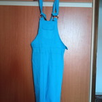 Vintage 1969 jumpsuit used, blue cotton with straps