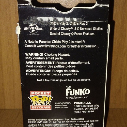 Funko 2015 Pocket Pop Keychain Child's Play 2 Chucky new