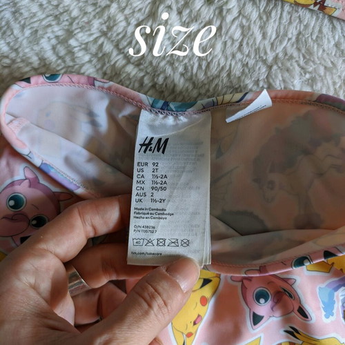 Pokemon bikini used for girl 92 cm H&M multicolor