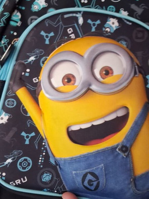 Minion backpack like new, blue, kindergarten size