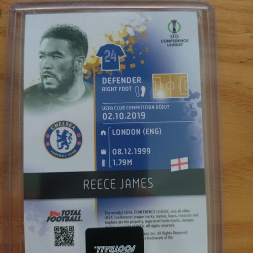 Topps Total Football Reece James UEFA Conference League Winners Chelsea card like new