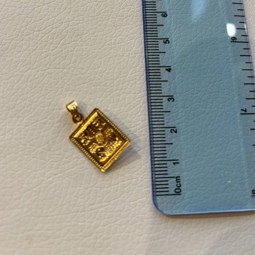 Gold K14 Konstantinato pendant with blue eye