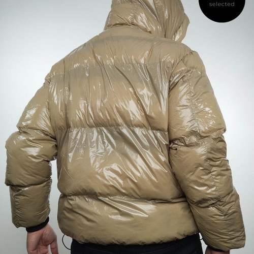 DEF Shiny Puffer Jacket like new, size L-XL, beige
