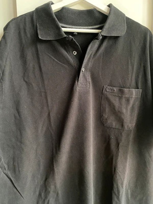 Commander men's cotton polo shirt used, black, size 3XL