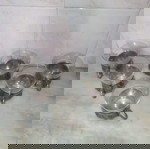  Σετ 6 γυάλινα φλυτζάνια - το ένα είναι σπασμένο/κολλημένο. Τιμή 90 ευρώ.