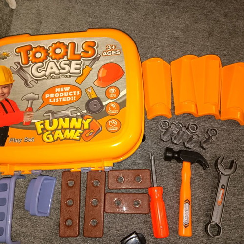 Children's toolboxes used with tools, set of two