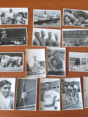 Cigarette cards used, 15 pcs, 1936 Berlin Olympic Games