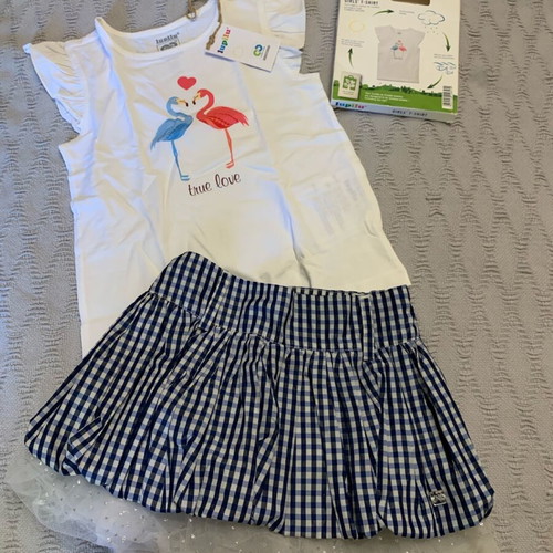 Summer clothes pack for girl 3-4 years like new, blue and pink
