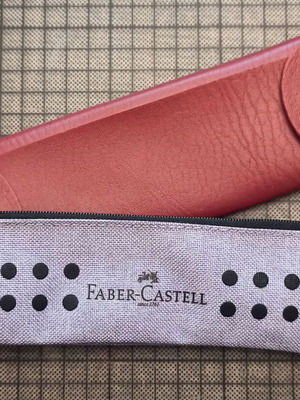 Set of 2 small Faber Castell pencil cases like new