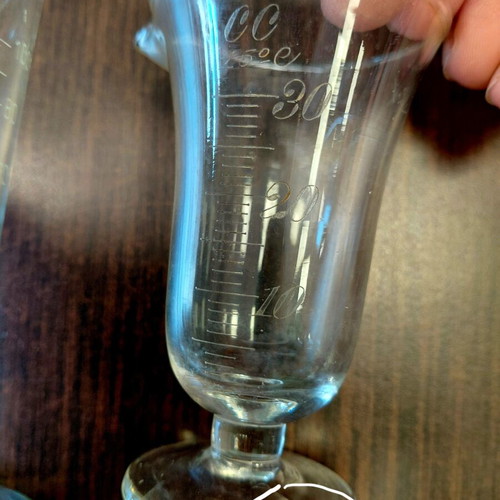 Vintage volumetric glasses from Czechoslovakia used, set of four, 1960s