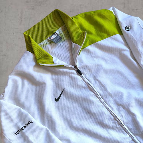 Nike Total 90 Track Jacket men’s large like new, white-acid green