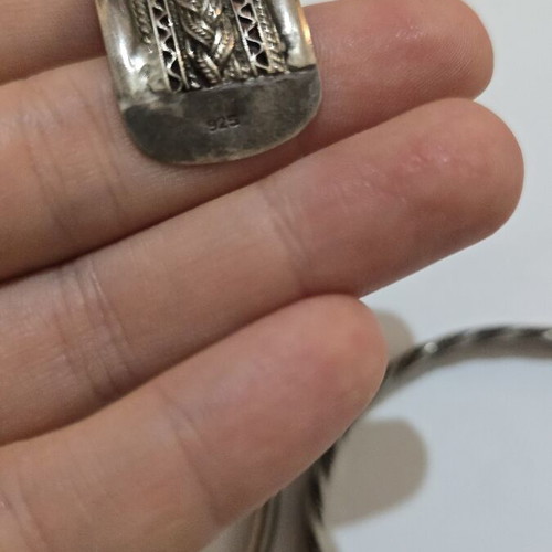 Silver bracelet set, 3 pieces, 925 and 900 silver