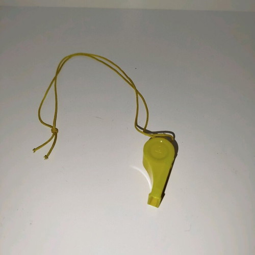 Whistle with pea and lanyard new, green or yellow