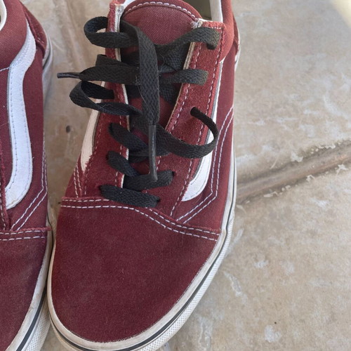 Vans Oldskool Burgundy Athletic Shoes Size 36 Like New