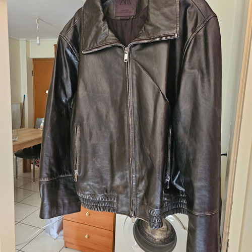 Leather jacket Zara like new, vintage limited edition men's