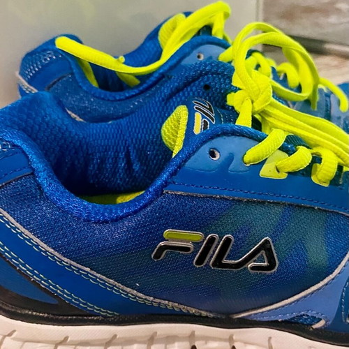 Fila athletic shoes like new, size 41, blue and yellow