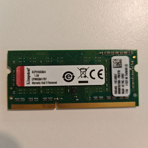Kingston ValueRAM DDR3 4GB 1600 Laptop RAM KCP316SS84