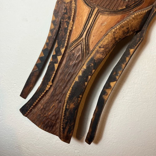 Vintage African Wooden Mask like new, handmade boho ethnic decor