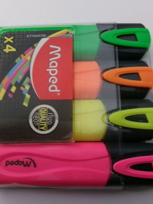 Maped highlighters new set of 4 pieces