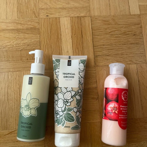 Fresh Line beauty products new, body milk, body scrub, body lotion