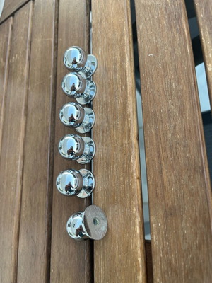 Nickel wardrobe knobs in like-new condition