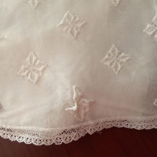 Organza apron with lace details vintage 1970, new