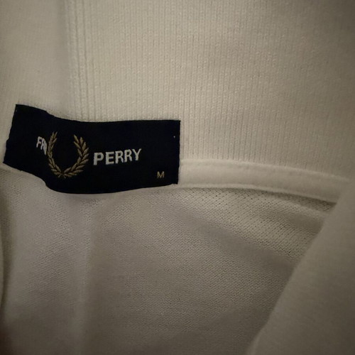 Fred Perry polo shirt, white, size M