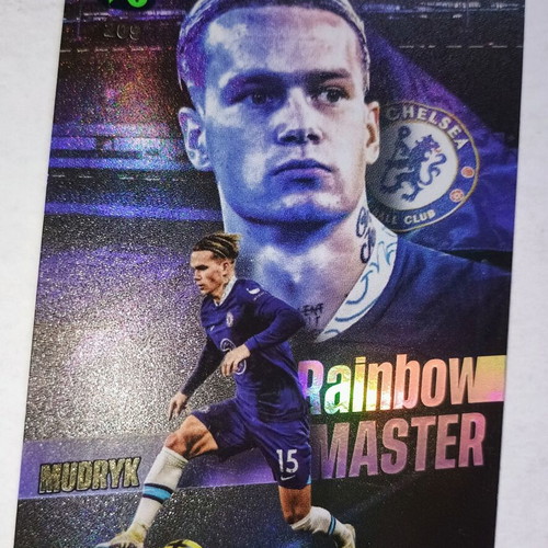 Mykhaylo Mudryk Chelsea FC Rainbow Master collectible card used