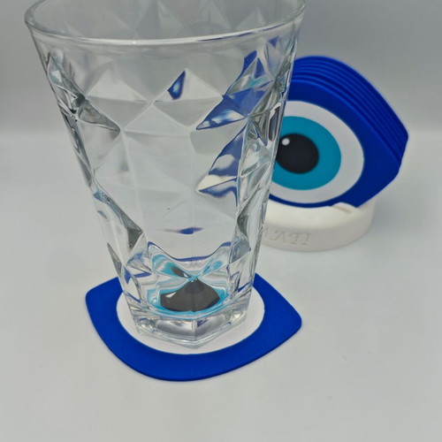 3D Printed Mati Coasters Set of 8 with Base new, Minimal Design