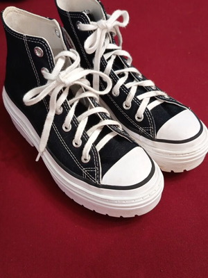 Converse Chuck Taylor All Star Platform sneakers νούμερο 37, μαύρα και άσπρα
