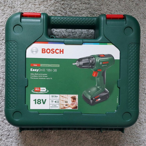 Bosch EasyDrill 18V-38 Cordless Drill Like New with Carry Case