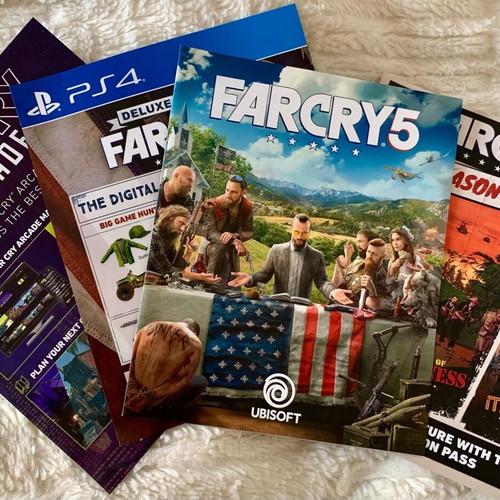 Far Cry 5 Deluxe Edition PS4 like new with map and music CD