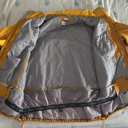 Helly Hansen jacket used, waterproof, warm, size L, yellow and orange