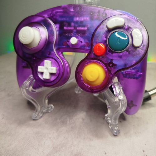 GameCube controller new, transparent purple