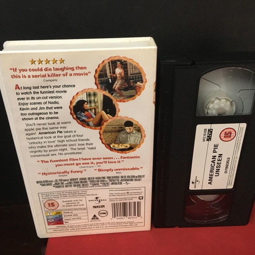 American Pie VHS used, English version without subtitles