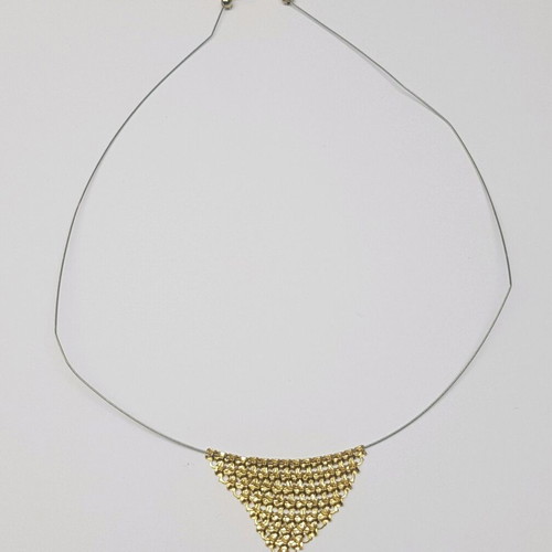 Necklace with gold triangle and standard clasp
