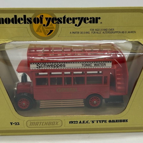 Matchbox 1978 Models of Yesteryear Y-23 A.E.C. S Type Omnibus 1922 new