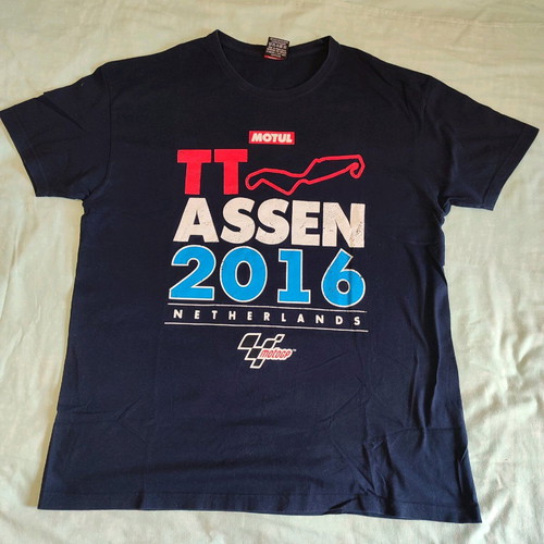 T-shirt Assen TT 2016 MotoGP used, genuine blue size L