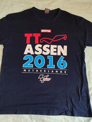 T-shirt Assen TT 2016 MotoGP used, genuine blue size L
