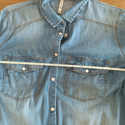 Stradivarius denim dress like new, blue turquoise, size S