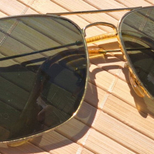 Ray Ban Caravan sunglasses vintage used, made in USA by Bausch and Lomb