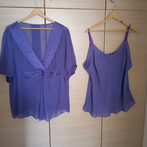 Women's blouse with top purple like new, size 5XL