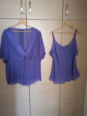 Women's blouse with top purple like new, size 5XL