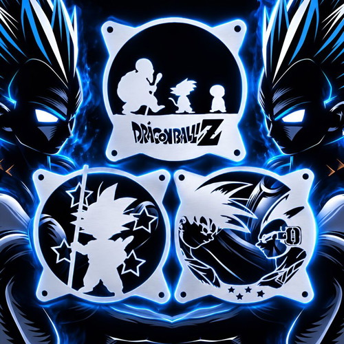 DragonBall Z PC fan covers, pack of 3, 3D printed
