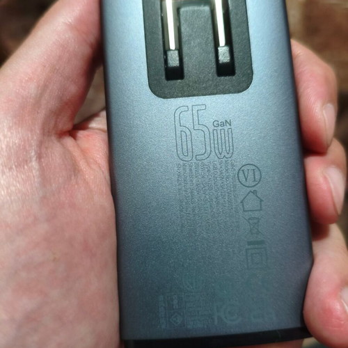 Baseus GaN Charger 65W with USB-A and USB-C Ports and USB-C Cable like new