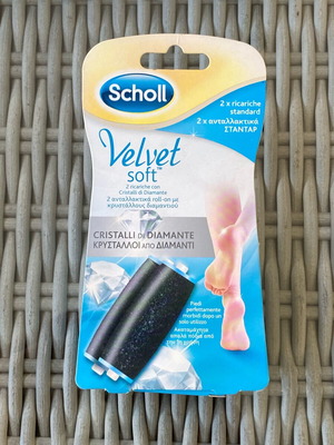 Scholl Velvet Soft ανταλλακτικά roll-on με κρυστάλλους διαμαντιού, 2 τεμάχια